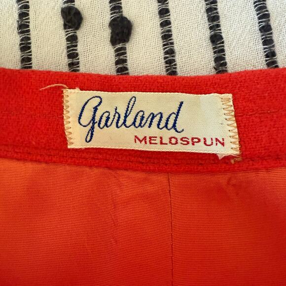 1960s Vintage | GARLAND Orange Wool Straight Column Skirt | Approx Size 4 - Picture 6 of 6